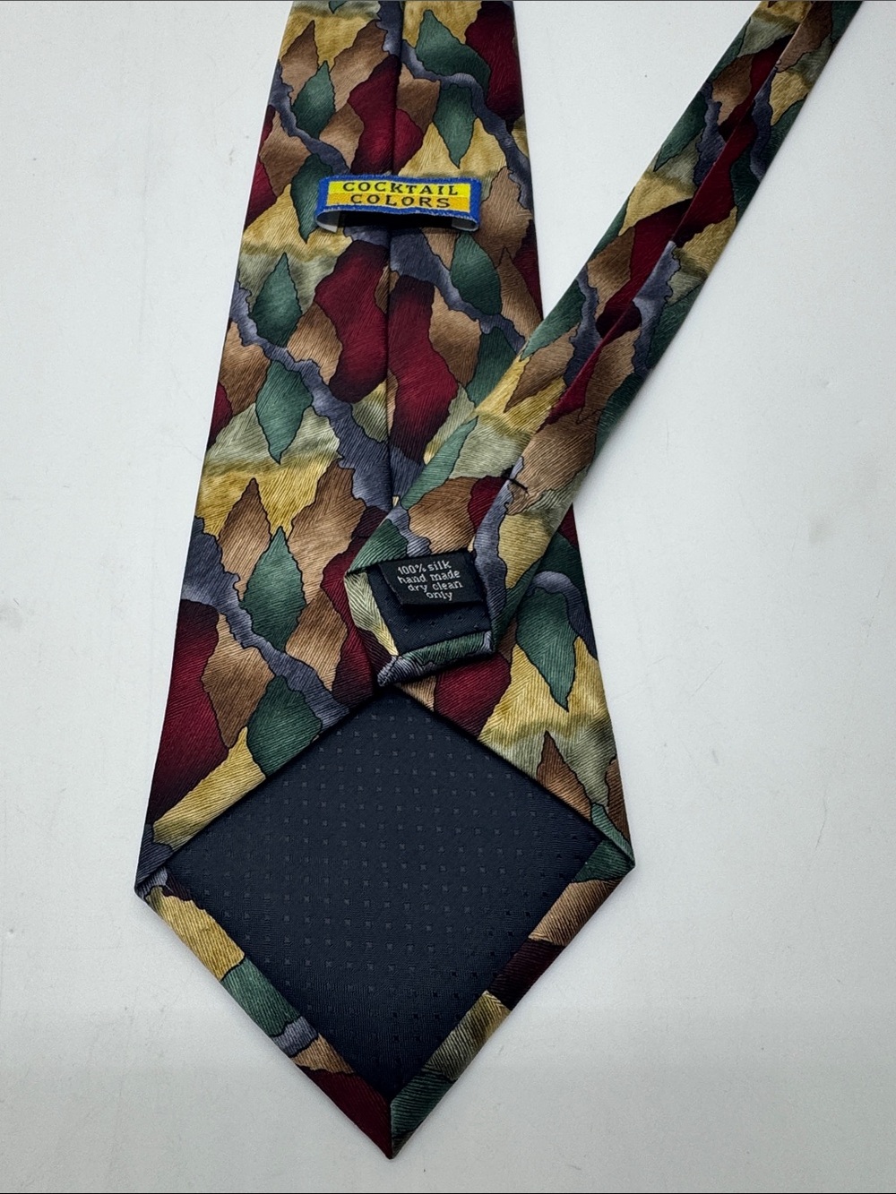 Men's Silk Tie in Multicolor Leaf Pattern #0107